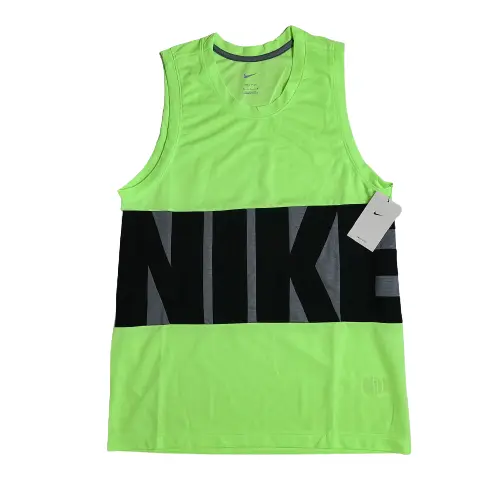 Nike Dri-fit Retro Basketball Tank Mens Medium Lime Green Grey Black