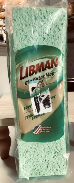 Genuine Libman Big Gator Mop Head 1 Refill Sponge #03961 New Tear Resistant