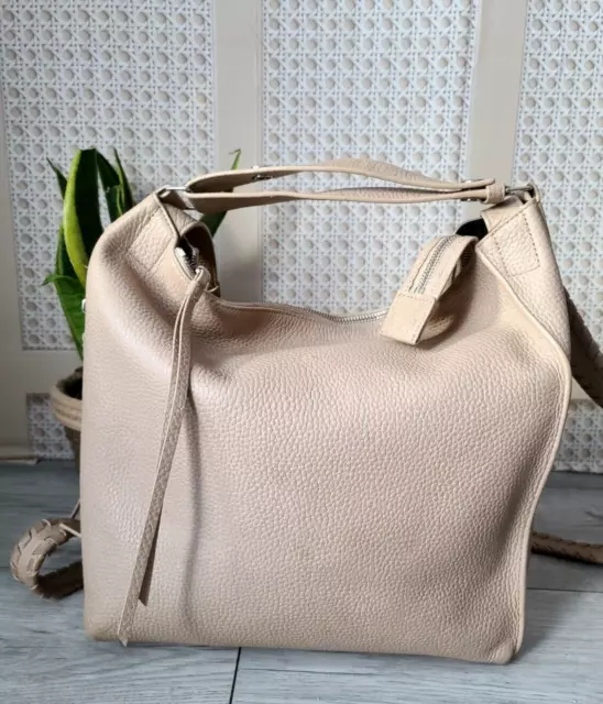 ALLSAINTS ALL SAINTS Kita Beige Leather Backpack Handbag 72.00 PicClick UK