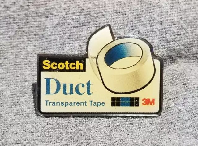 LMH Pin Pinback SCOTCH 3M Transparent DUCT TAPE Duck HOME DEPOT Lowes Employee