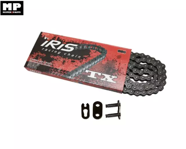 Chaine Transmission IRIS TX Moto Cyclo Renforcée Noir Pas 415 108 Maillon