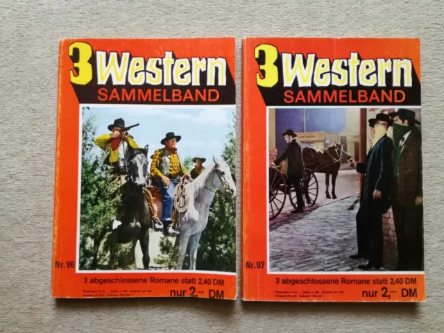 Pabel Verlag 3 Western Sammelband, Wildwest Nr. 63, 65, 700, 701, 703, 705