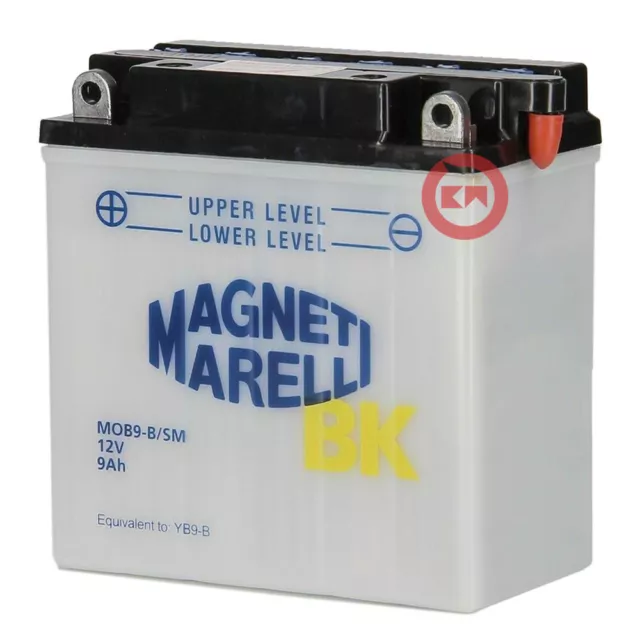 BATTERIA MAGNETI MARELLI YB9-B 12V 9Ah MOTO SCOOTER VESPA 135 x 75 x 139mm