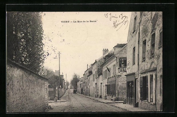 CPA Vitry, La Rue de la Barre, 1907 Street View