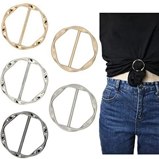 5PCS Scarf  Clip Tie  Clips for Women Fashion T-Shirt Twist K Clip2079