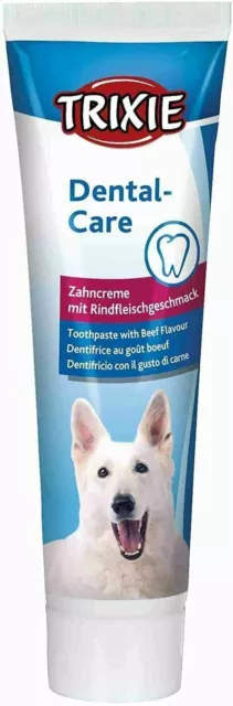 Trixie Dog Toothpaste Beef Flavour Cleans Teeth, Gums & Reduces Bad Breath, 100g