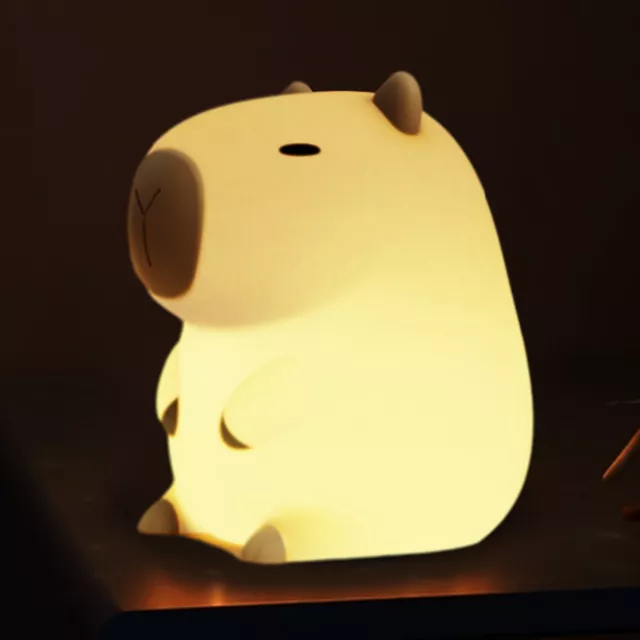 Capybara Night Light USB Rechargeable Touch Control Silicone Lamp 2