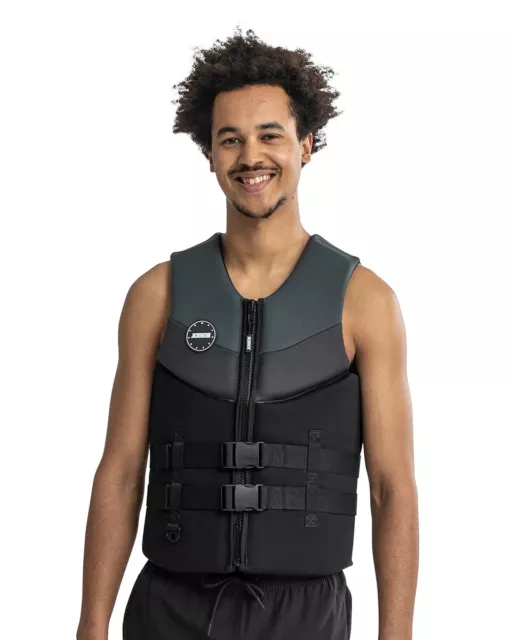 Jobe Neoprene Grap Gris Gilet de Sauvetage Wakeboard Ski Nautique Sup Hommes