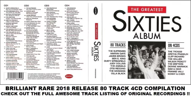 Best 80 Greatest 80's Hits 4CD - Shapiro Seekers Shadows Cilla Dusty Valli Gerry