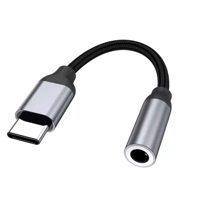 USB Type C Adapter to 3.5mm AUX Audio Headphone Jack For Android Mac Devices