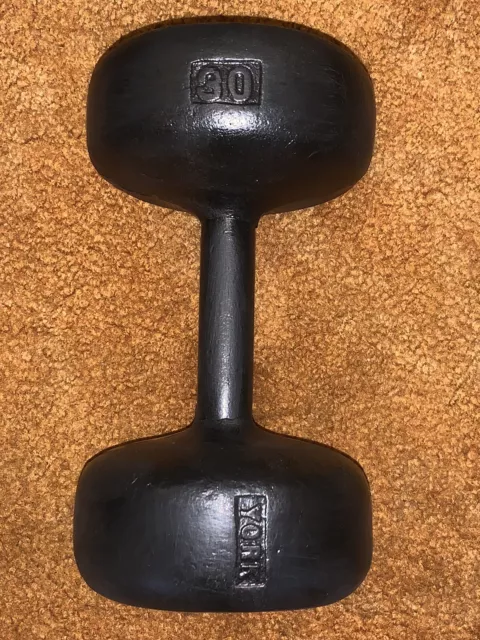 VINTAGE SINGLE 10LB Dumbbell Rare Globe Bun Rounded 85.14