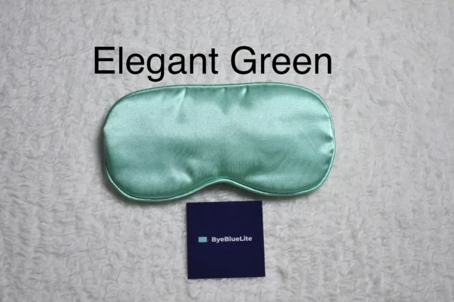 Elegante máscara para dormir seda color verde de ByeBlueLite