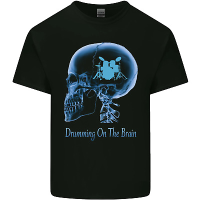 Drumming on the Brain Drummer Drum Funny Mens Cotton T-Shirt Tee Top