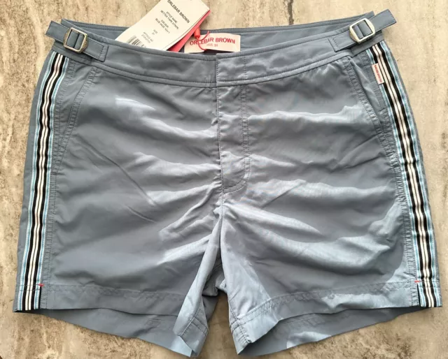 Orlebar Brown Setter Swim Trunks 31 Board Shorts Riviera Sky Blue $400 Light Nwt