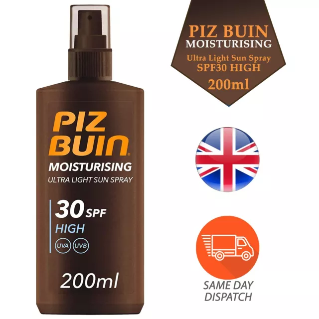 Piz Buin Moisturising Ultra Light Sun Spray SPF30 Combine advanced UVA/UVB 200ml