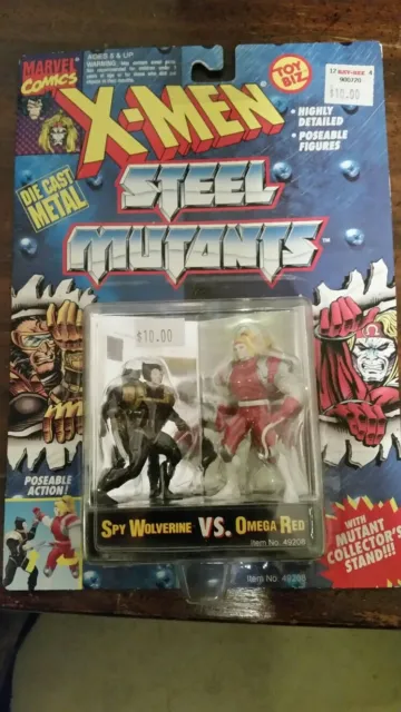 X-MEN Steel Mutants Die Cast Spy Wolverine Vs Omega Red 1994 Marvel Toy Biz