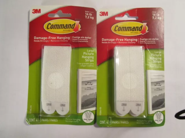 Command Picture Hanging Strips, Holds 16 lbs, Large, White (17206-ES) 