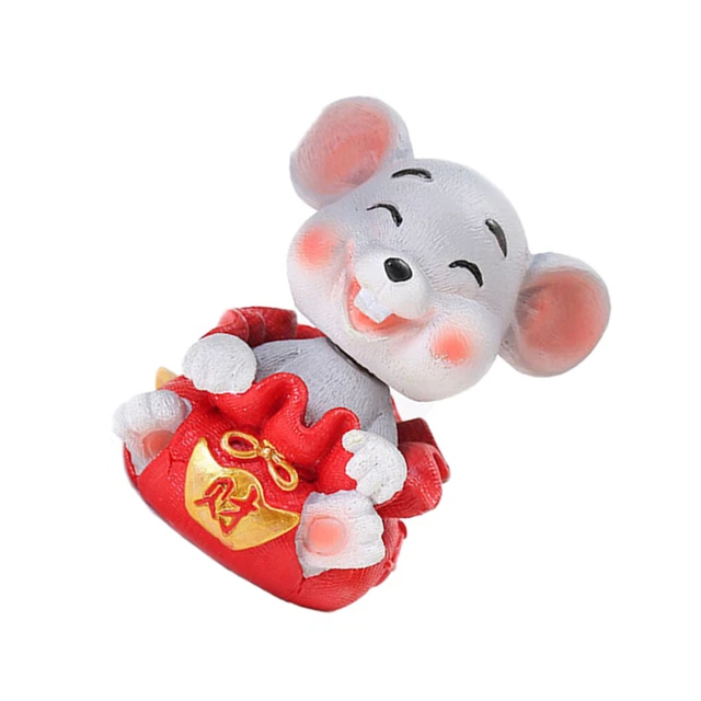 Mouse cartone animato decorazione torta desktop agitare la testa mouse moda torta ornamento resina