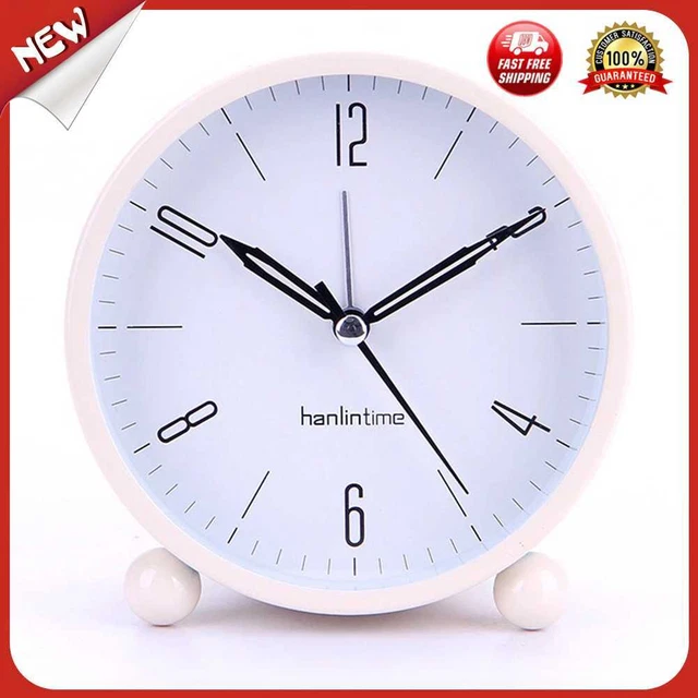 es Zuoox Luminous - Despertador, reloj de escritorio redondo de 4 pulgadas, sile