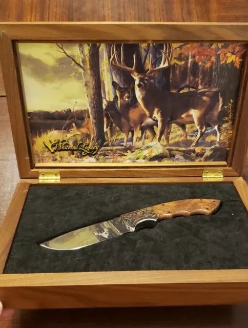 BROWNING WHITETAIL LEGACY Limited Edition Fixed Blade Knife Burl Wood  Handle 247 $180.00 - PicClick