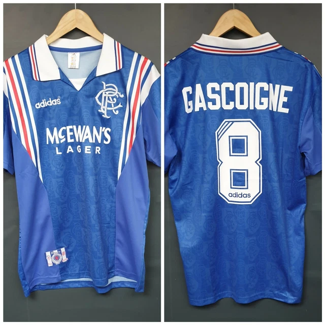 Rangers Fc Paul Gascoigne Retro Shirt GLASGOW RANGERS 1996/97