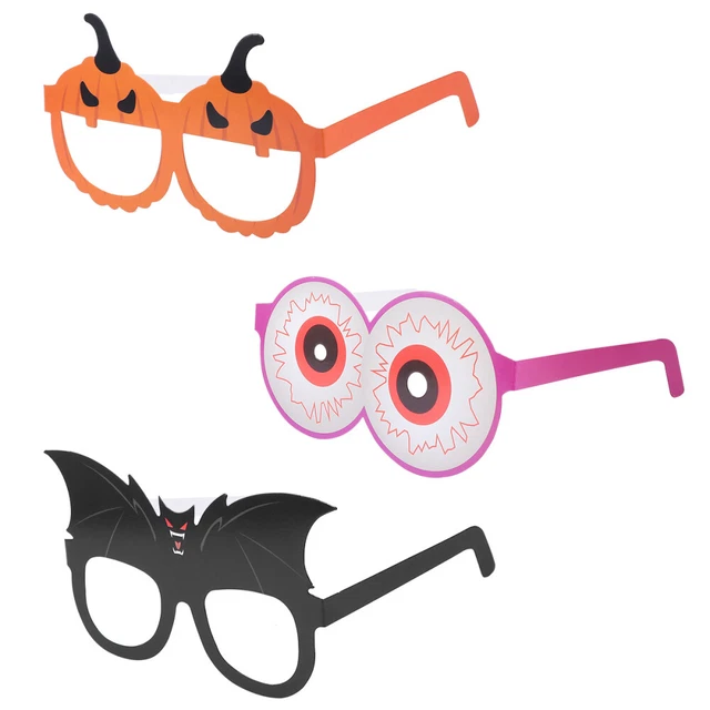 3 pz/set occhiali Halloween bicchieri di carta ballo di fine anno oggetti di scena abbigliamento