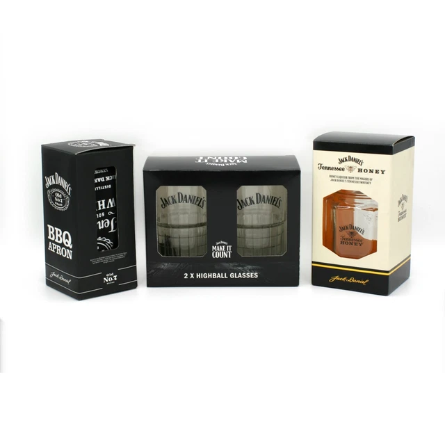JACK DANIELS ULTIMATE Gift Set 2 x JD Highballs, 1 x Honey Jar and