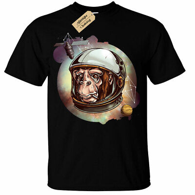 Kids Boys Girls Cosmic Chimp Space Monkey Astronaut T-Shirt