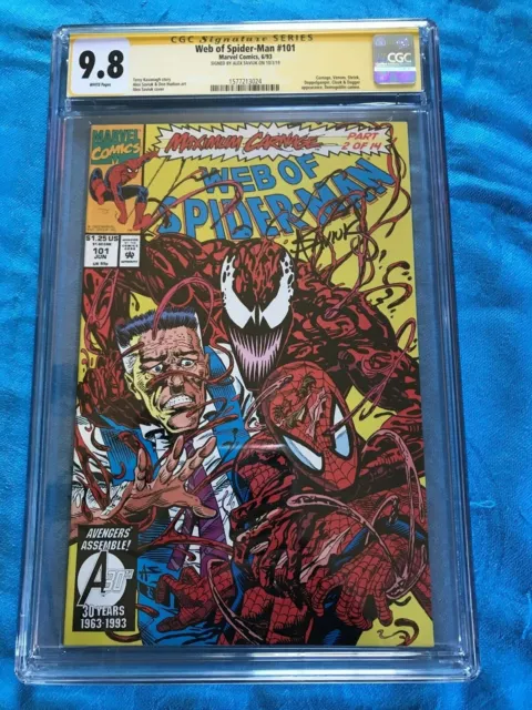 Web of Spider-Man #101 - Marvel - CGC SS 9.8 NM/MT - Signed by Alex Saviuk