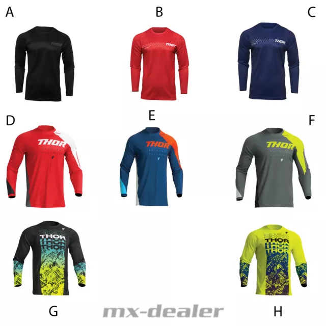 Thor Sector Edge Atlas Minimal Cross Jersey Trikot Motocross Enduro MX DH MTB