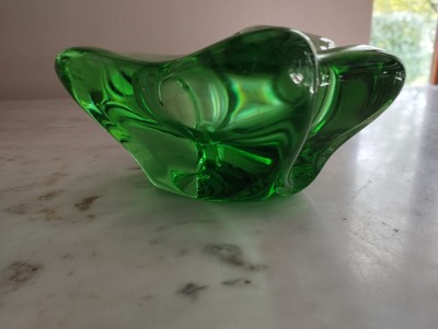 Vide Poche Coupe Cristal DAUM FRANCE Croix de Lorraine Long 25,5 cm Poids 1,6 kg 