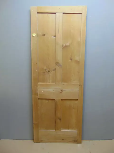 Door  29" x 77"  Pine Victorian Door 4 Panel Internal Wooden ref 196D