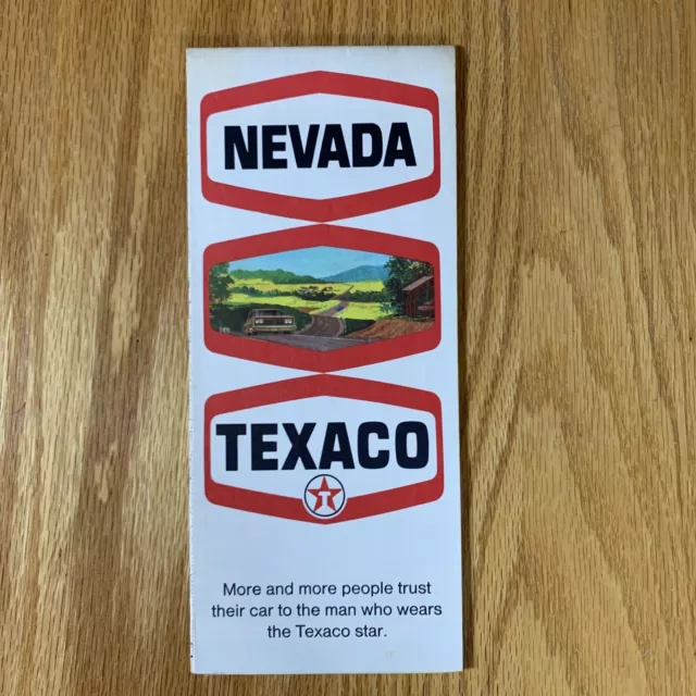 Texaco Map Nevada Las Vegas Henderson Reno Enterprise 1969 Gas Oil Folding