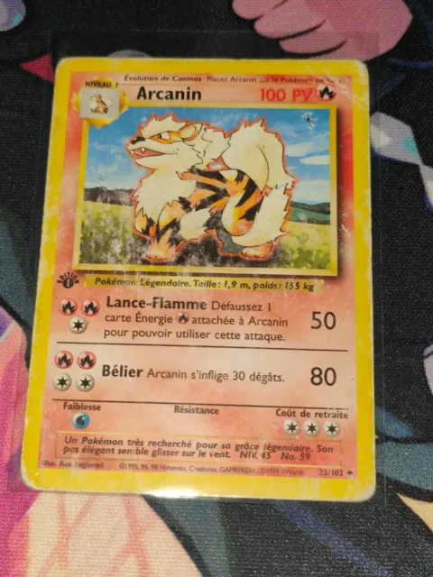 Carte Pokémon : Arcanin 23/102 Edition 1 Set de Base Wizards Française