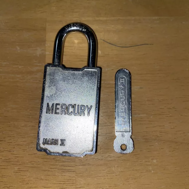 Vintage Mercury Mark Ii Magnetic Lock Padlock W Key Unusual Lock!!