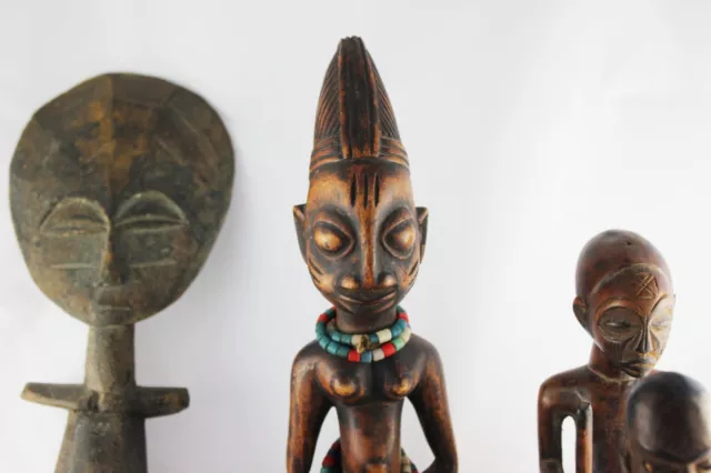 Lots de 4 Statuettes africaines et tribales