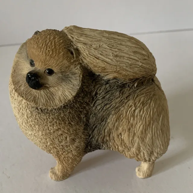 Small Pomeranian Dog Resin Ornament Figurine 3”