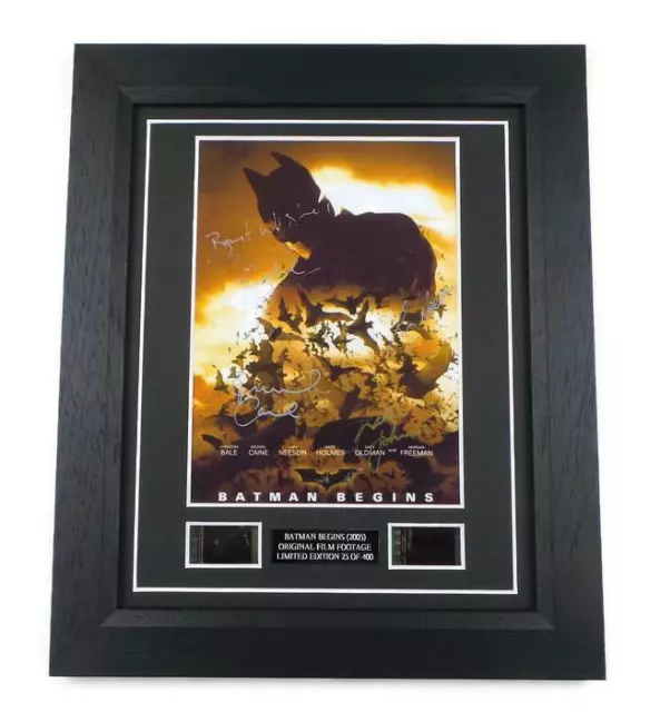 Batman Begins Signed Preprint + Original Film Cells Movie Memorabilia Gift