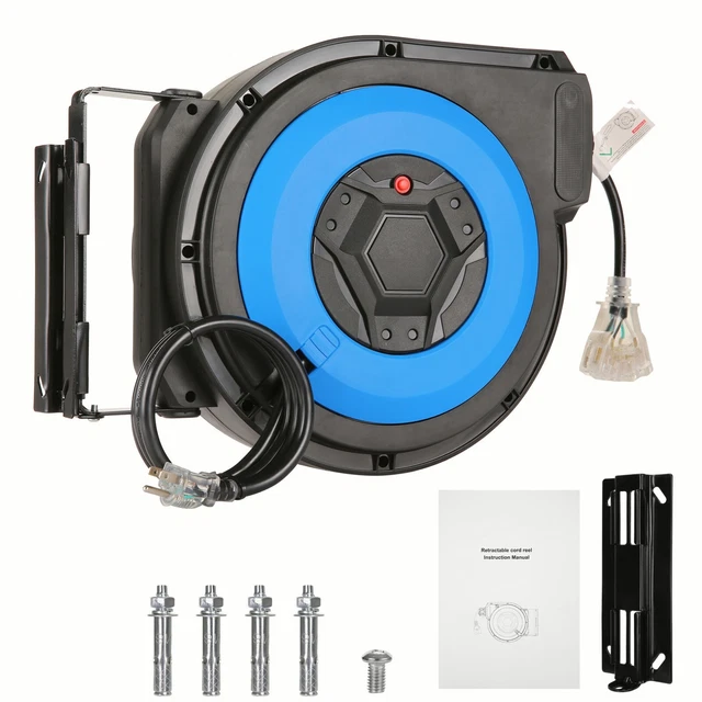 65FT+4.9FT RETRACTABLE EXTENSION Cord Reel 14AWG/3C SJTOW for Garage