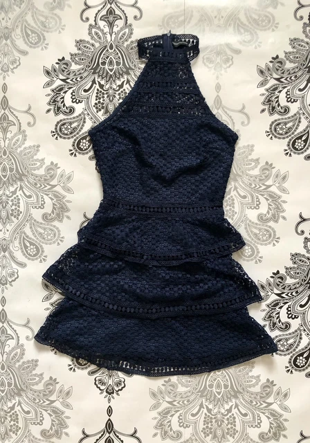 Berry lace panel discount tiered bodycon dress