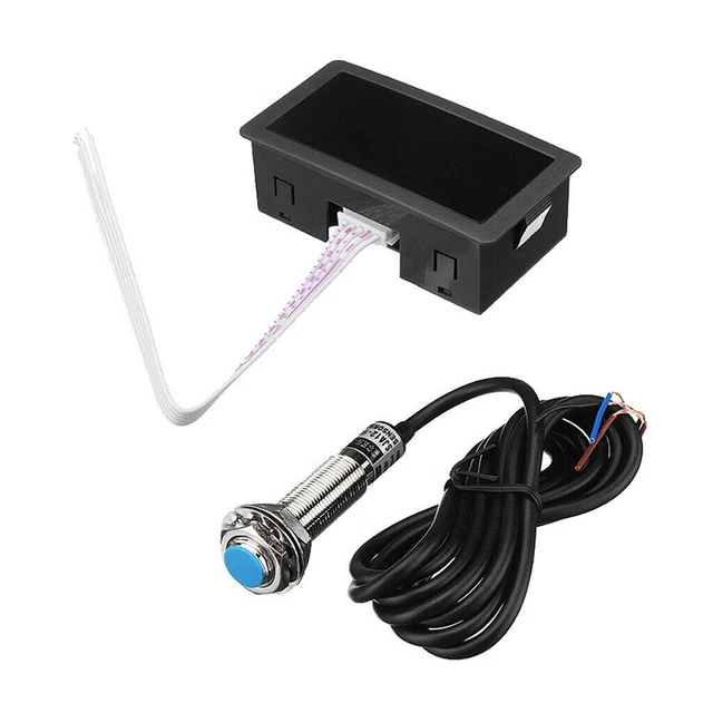LED TACHOMETER + Hall Effect Sensor Kit Digital Speedometer 4digit AC