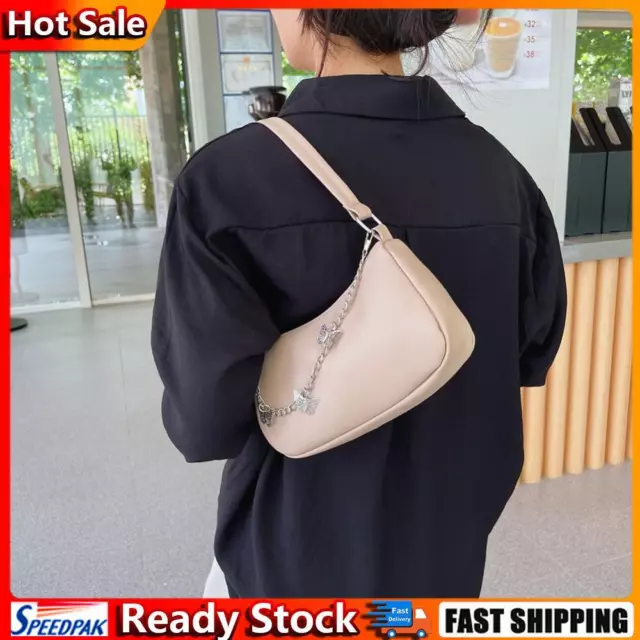 Mode Frauen Schmetterlingskette PU Unterarmtasche Lässige Kleine Handtaschen (Kh
