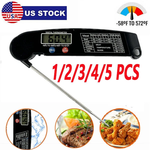 INSTANT READ DIGITAL Meat Thermometer BBQ Grill Smoker For Kitchen Food