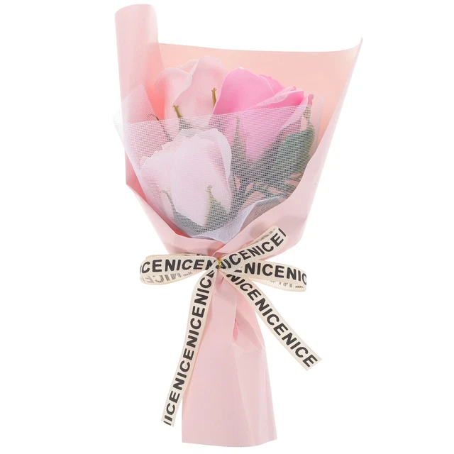 Ramo de flores de día de las madres de simulación clavel rosa