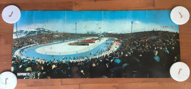 1972 Winter Olympics Opening Ceremonies Original Poster Sapporo, Japan Landscape