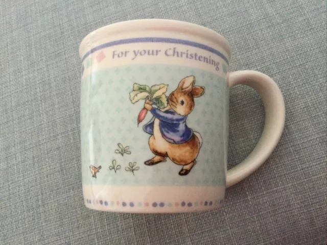Wedgwood Beatrix Potter Peter Rabbit Christening Mug. 2002