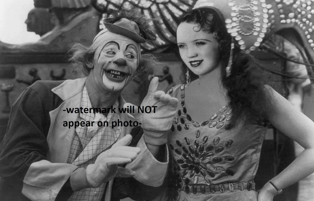 Vintage Creepy Circus Clown Sexy Girl PHOTO Freak Creepy Weird Odd Cute