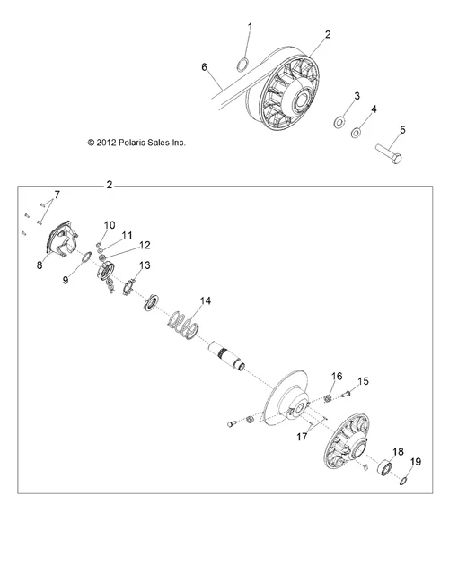 POLARIS ENGINE BRAKING System (EBS) Driven Clutch Assembly 631.99