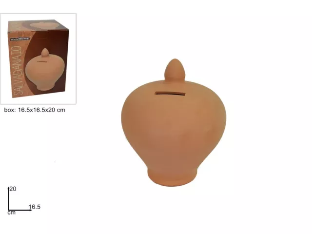 Salvadanaio Due Esse Terracotta Classico Medio