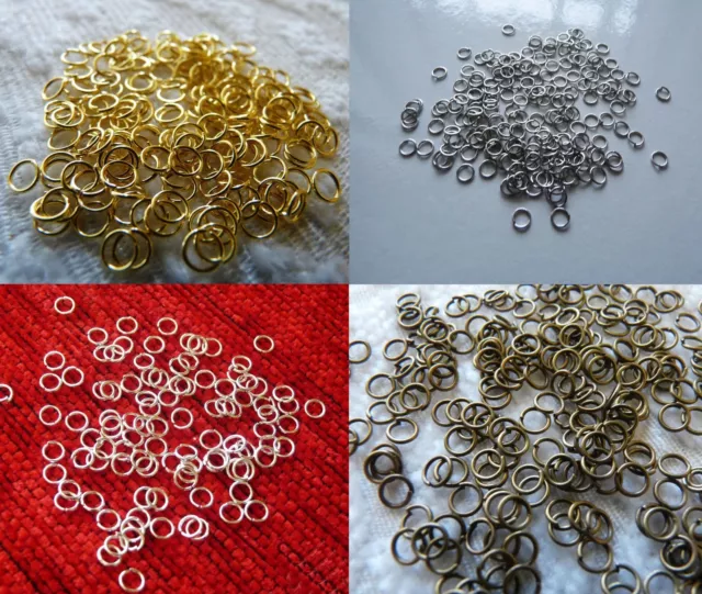 100pcs Open Jump Rings for Jewelry 5mm Split Clasp Connector Gold/Silver/Bronze